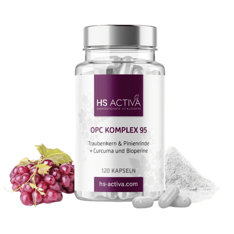OPC Komplex 95 - Traubenkern & Pinienrinde + Curcuma und Bioperine (120 Kapseln)