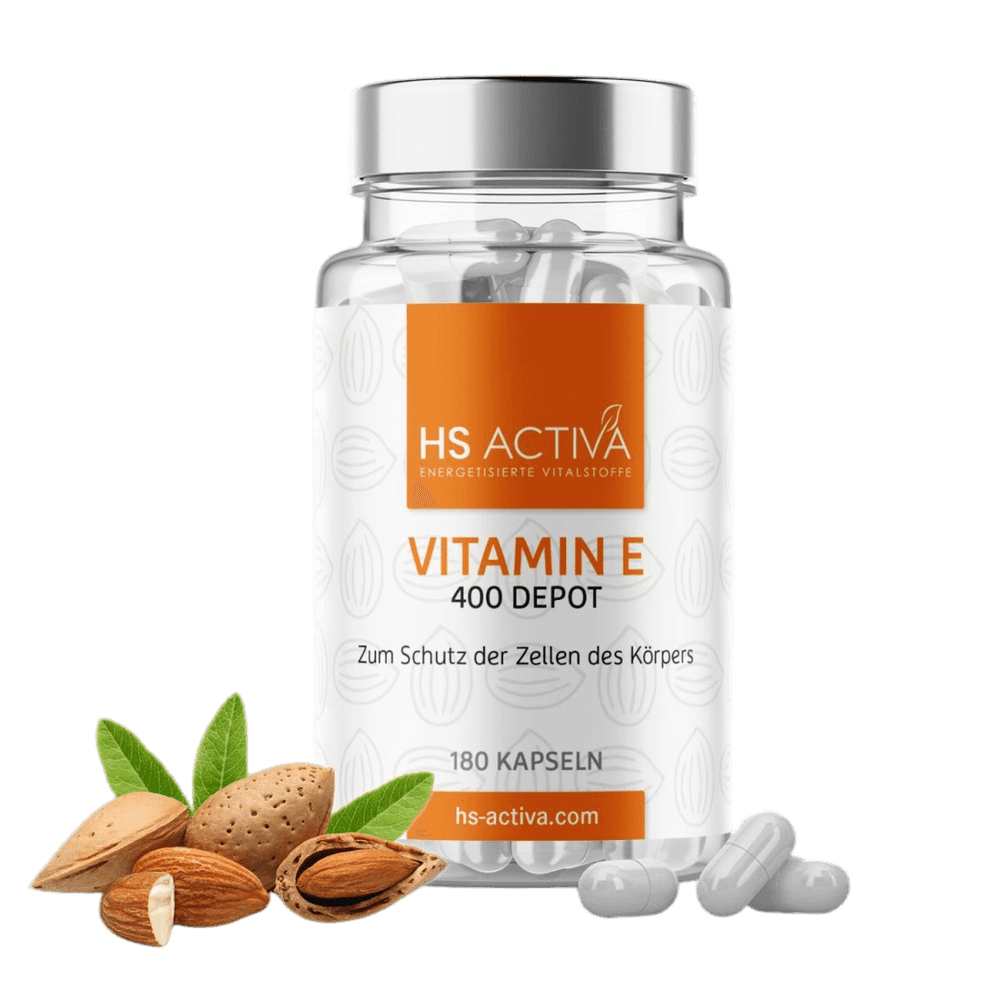 Vitamin E | Hochdosiert mit 400 IU | 180 Kapseln - HS Activa