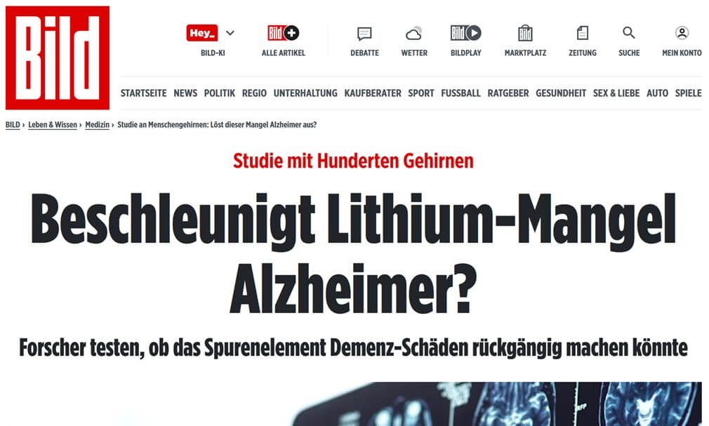 BILD-Zeitung berichtet über Lithium – und warum das für Sie wichtig ist