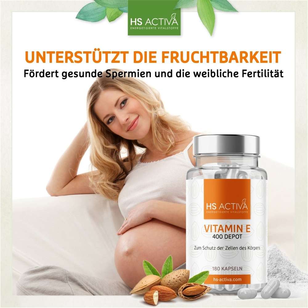 Hochdosierte Vitamin E Kapseln unterstützen die Fruchtbarkeit