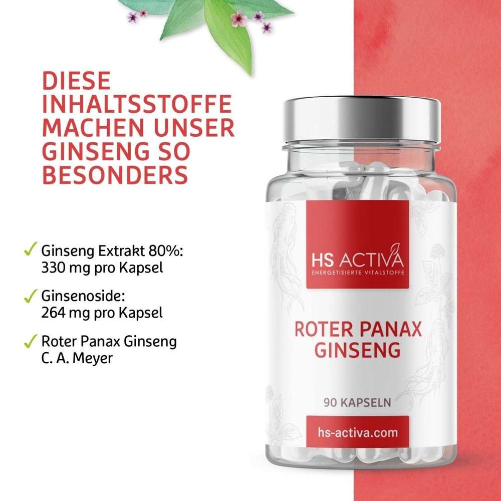 Roter Ginseng Kapseln - diese Inhaltsstoffe machen sie so besonders