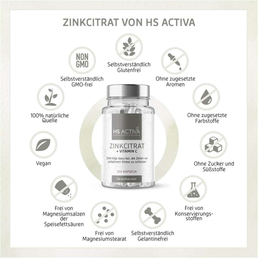 Zinkcitrat Kapseln von HS Activa - alle Vorteile