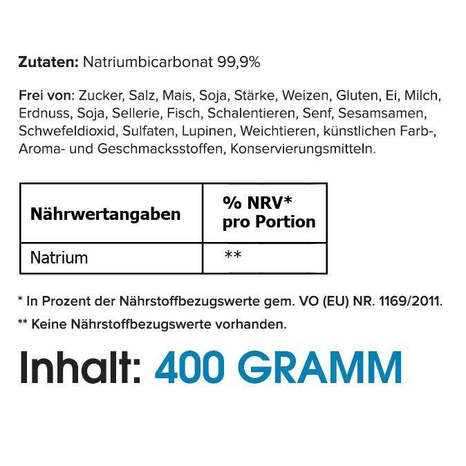 Zutatenliste des Natriumbicarbonatpulver