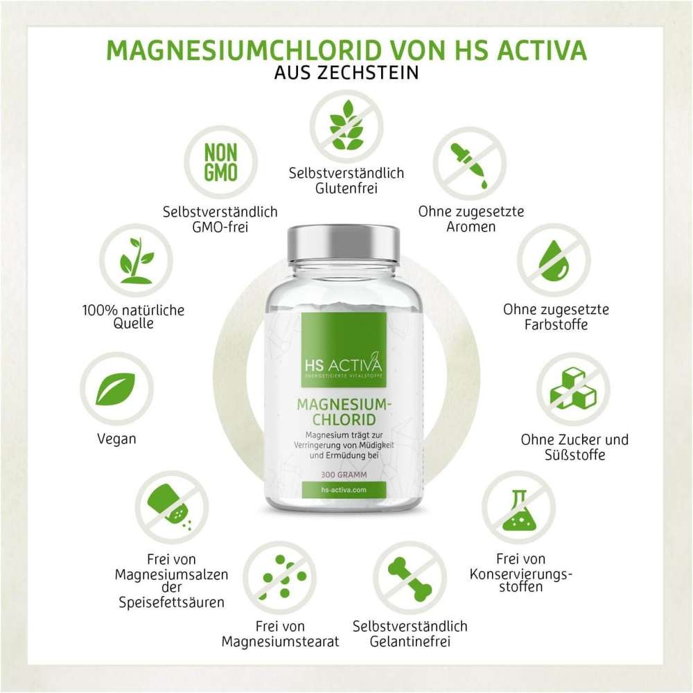 Magnesium Chlorid (300 g Pulver/ Flakes) - HS Activa