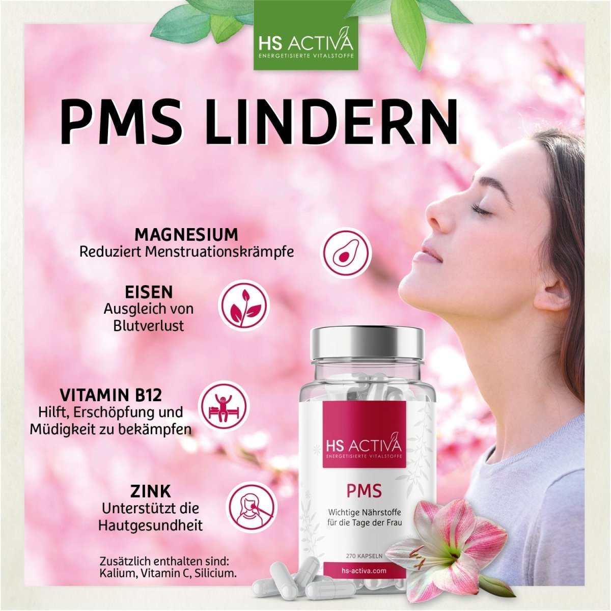 PMS | Gegen Menstruations-beschwerden | Regelschmerzen | Für das Wohlbefinden in der Zeit vor/ während und nach der Periode