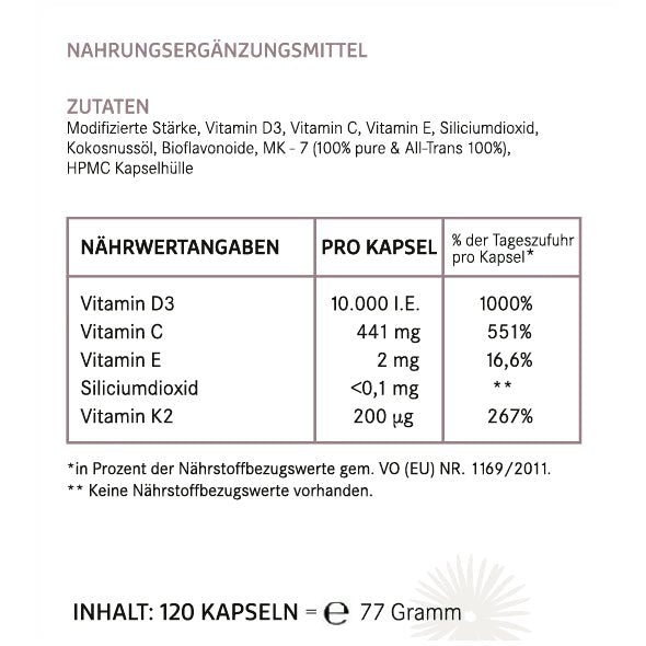 Vitamin D3 + K2 (Hochdosiert: 10.000 IE oder 30.000 IE) - HS Activa